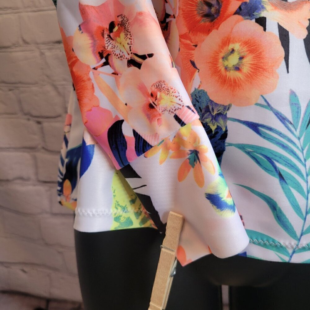 Womens Raisins Haleiwa Back Zip Rashguard Swim Top - Picture 3 of 7